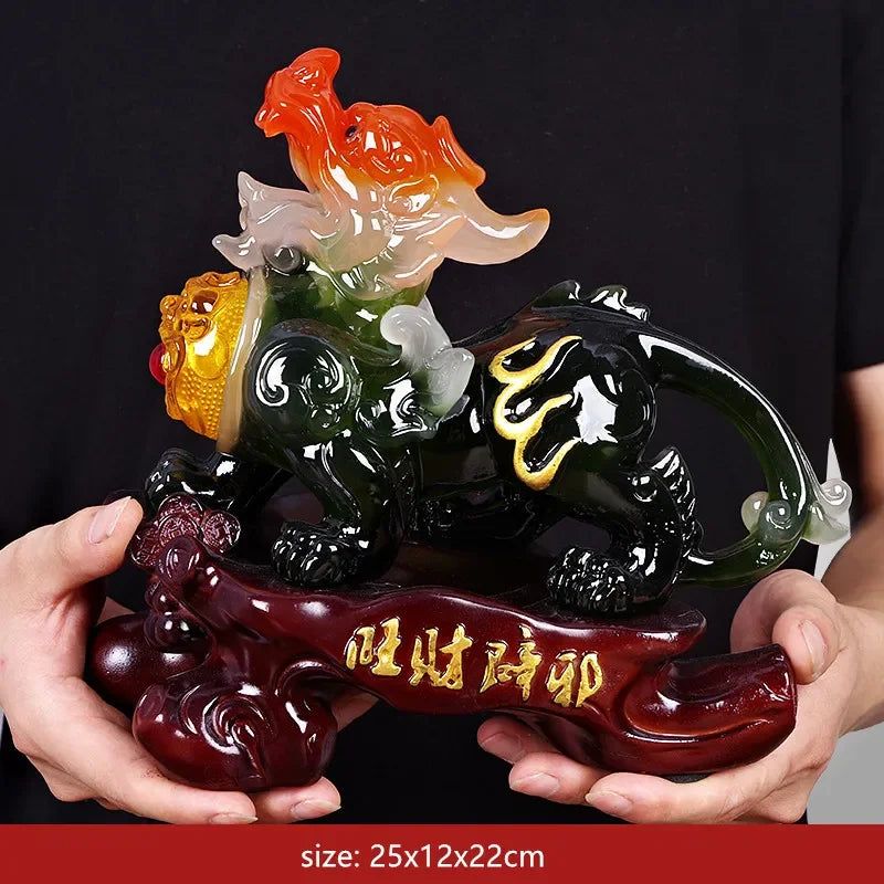 Fengshui Creativity Resin Embellishments Animal Model Lucky Fortune Ornaments Living Room Living Room Wine Cabinet Decorations