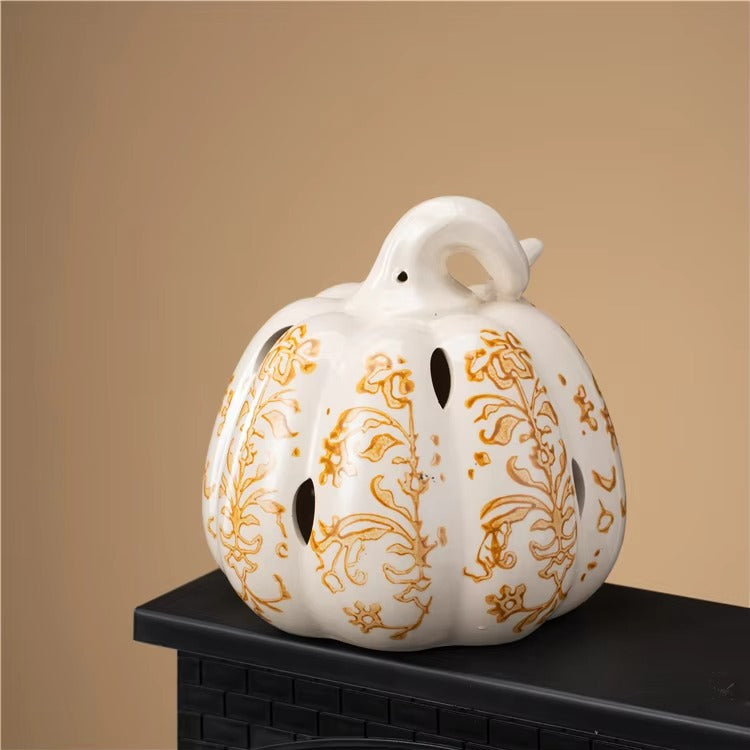 Nordic Home Halloween Abstract Pumpkin Sculpture Modern Ceramic Home Decor Accessories for Living Room