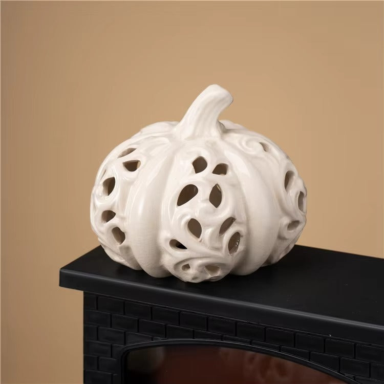 Nordic Home Halloween Abstract Pumpkin Sculpture Modern Ceramic Home Decor Accessories for Living Room