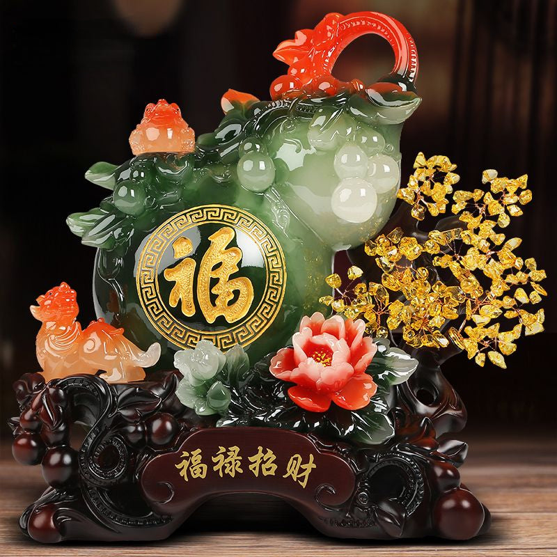 Pixiu Gourd Ornaments To Attract Money Shaking Tree Crafts Office Table Living Room Wine Cabinet Decoration Business Gift