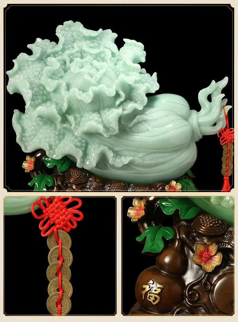 Cabbage Ornaments Attract Wealth Living Room Wine Cooler Entrance Office Decorations Opening Housewarming Gift