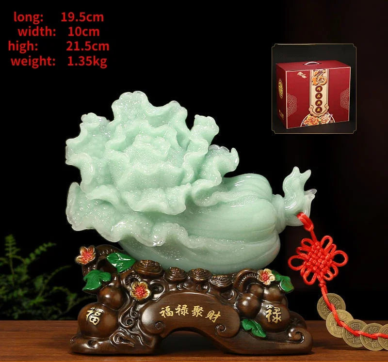 Cabbage Ornaments Attract Wealth Living Room Wine Cooler Entrance Office Decorations Opening Housewarming Gift