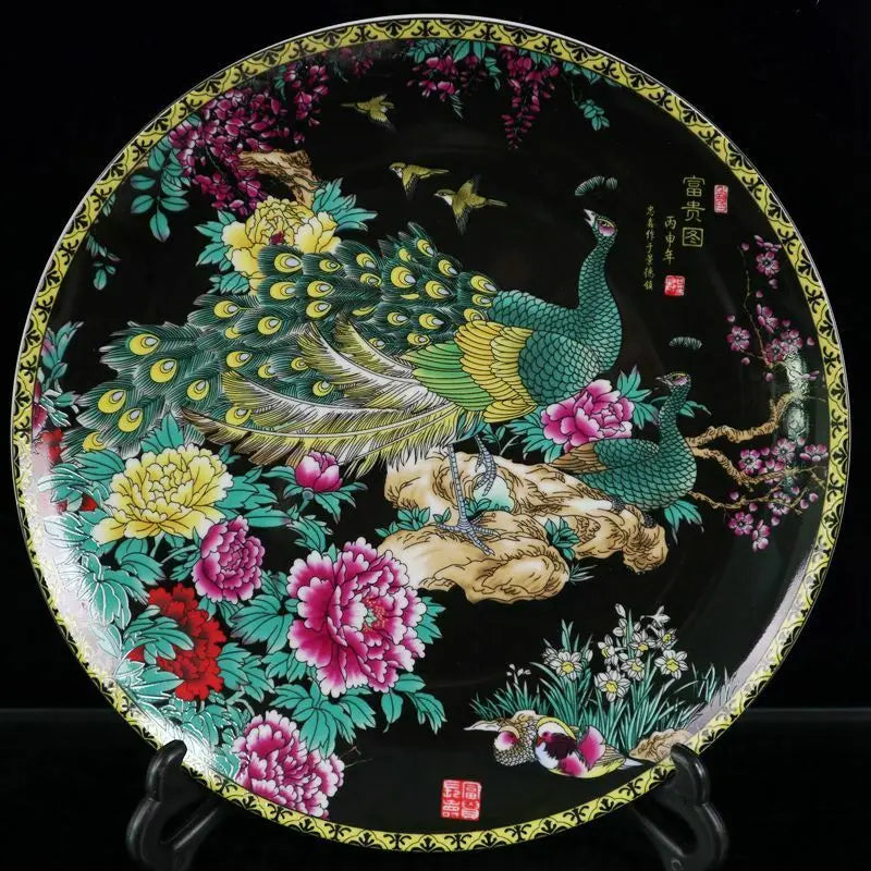 China Old porcelain Famille rose pattern appreciation plate