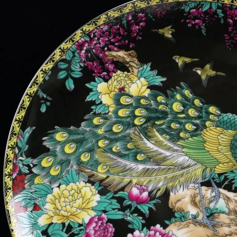 China Old porcelain Famille rose pattern appreciation plate