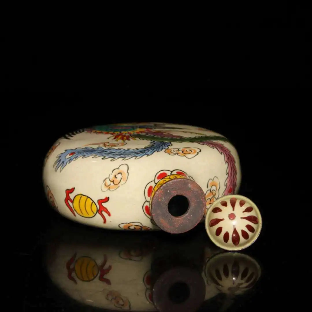 Chinese Exquisite Handmade Copper Cloisonne Enamel Snuff Bottle
