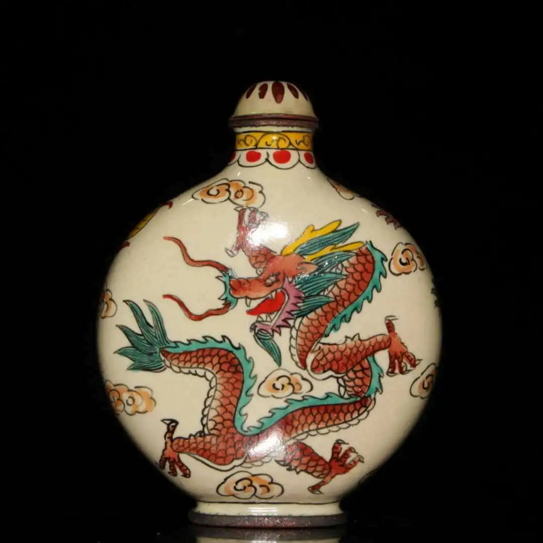 Chinese Exquisite Handmade Copper Cloisonne Enamel Snuff Bottle