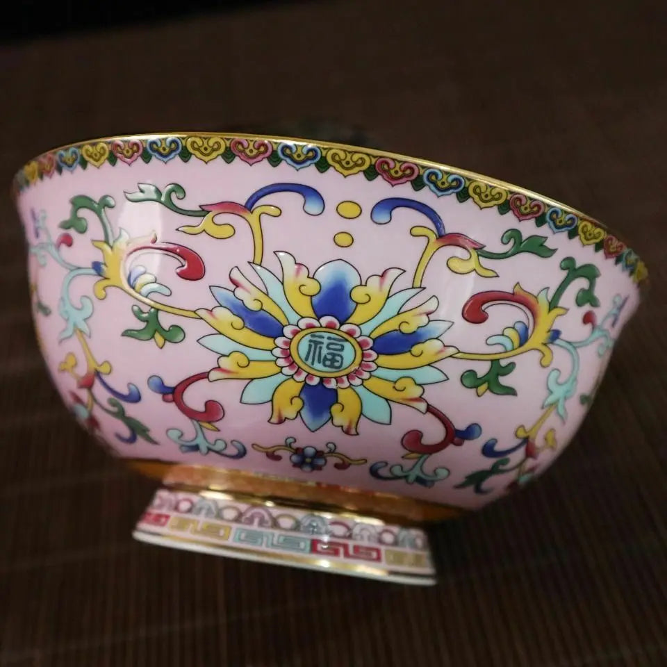 Chinese old porcelain Gold edge Futu pattern bowl
