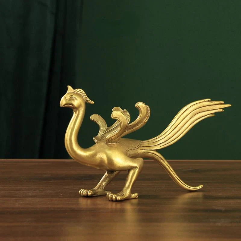 Copper Four Animals Ornament Spirit Beast Ornament Green Dragon White Tiger Vermilion Bird Xuanwu Sculptures