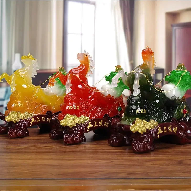 Feng Shui Immediately Horse Ornament Fortune Horse To Success Living Room Wine Store Opening Decor