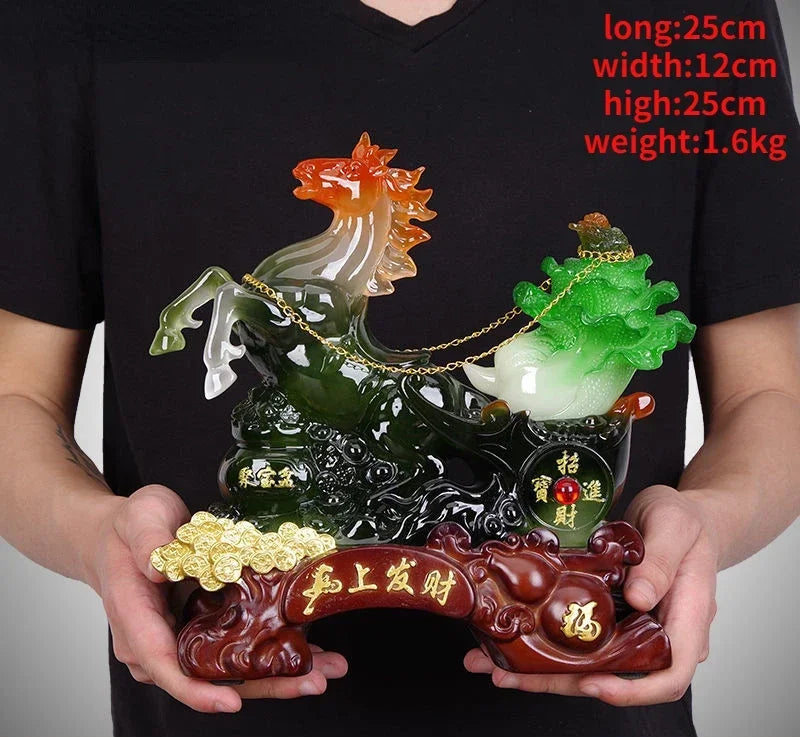 Feng Shui Immediately Horse Ornament Fortune Horse To Success Living Room Wine Store Opening Decor