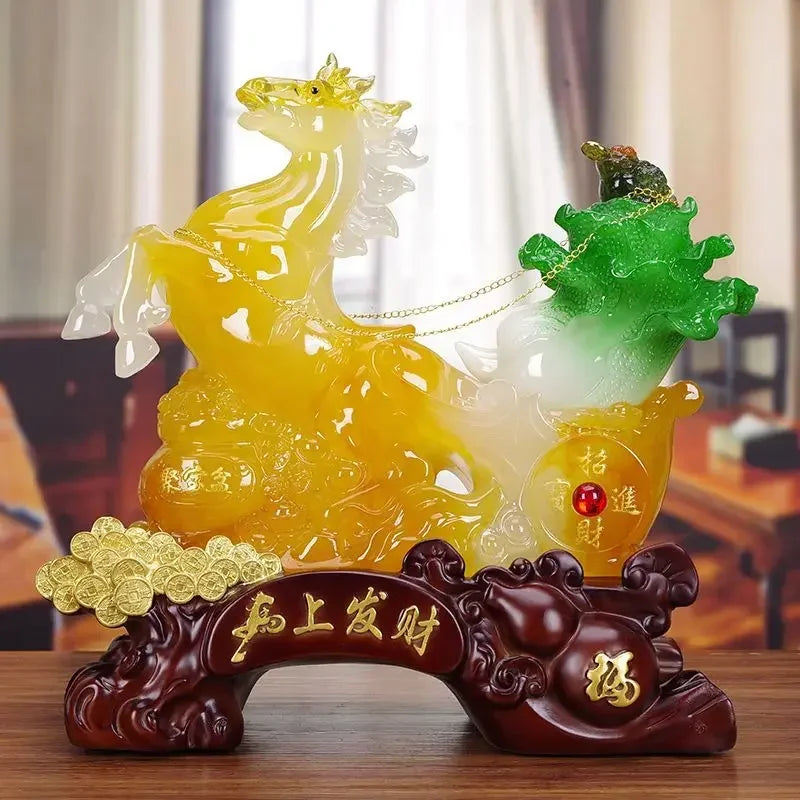 Feng Shui Immediately Horse Ornament Fortune Horse To Success Living Room Wine Store Opening Decor