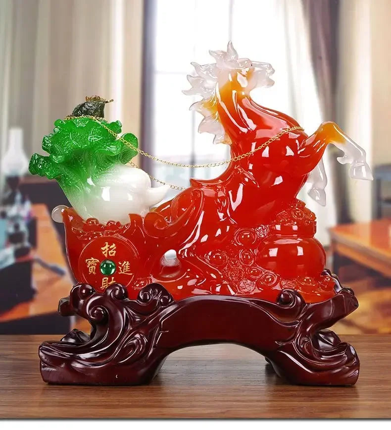 Feng Shui Immediately Horse Ornament Fortune Horse To Success Living Room Wine Store Opening Decor