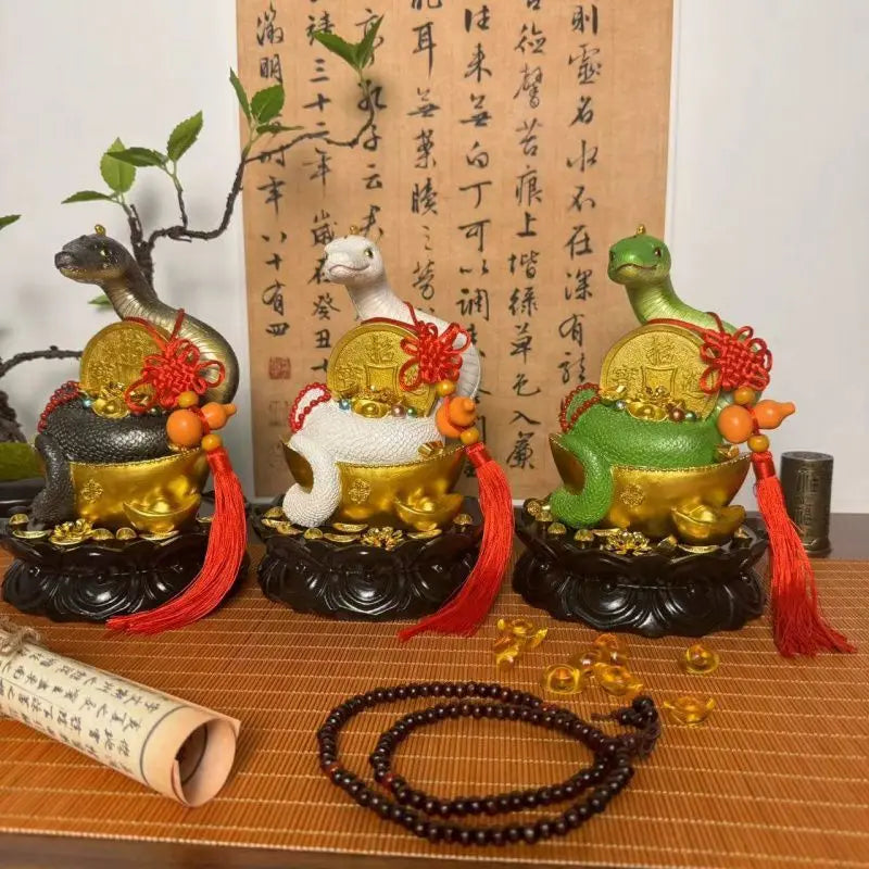 Feng Shui Spirit Snake White Snake Python Buddha Hall Idol Fortune Decoration
