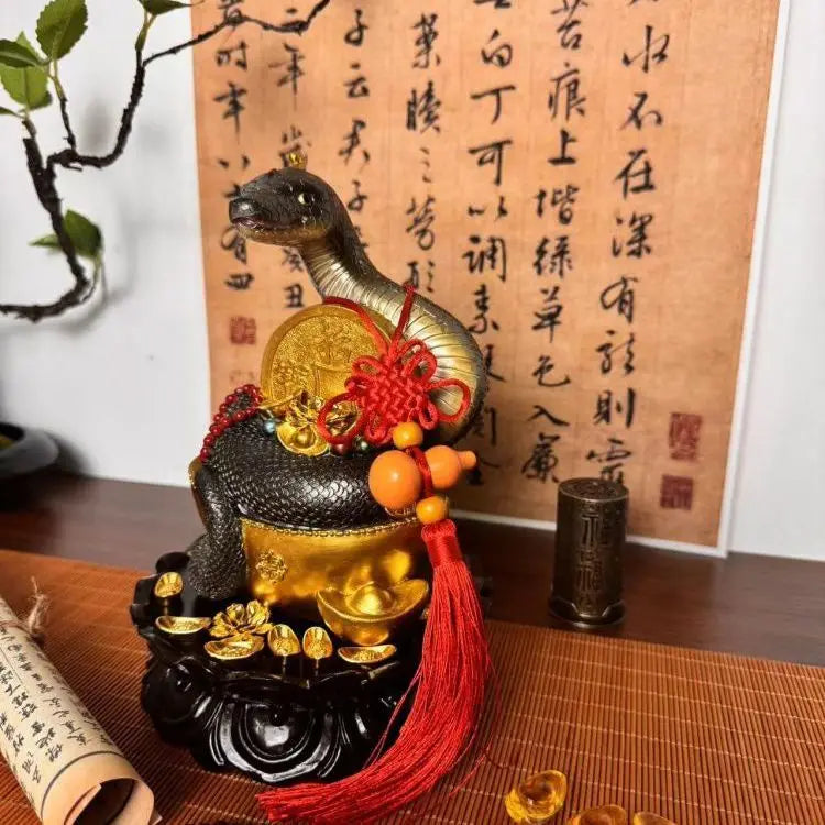 Feng Shui Spirit Snake White Snake Python Buddha Hall Idol Fortune Decoration