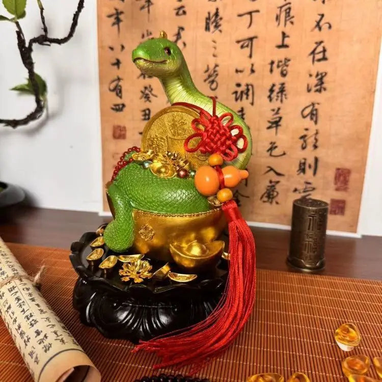 Feng Shui Spirit Snake White Snake Python Buddha Hall Idol Fortune Decoration