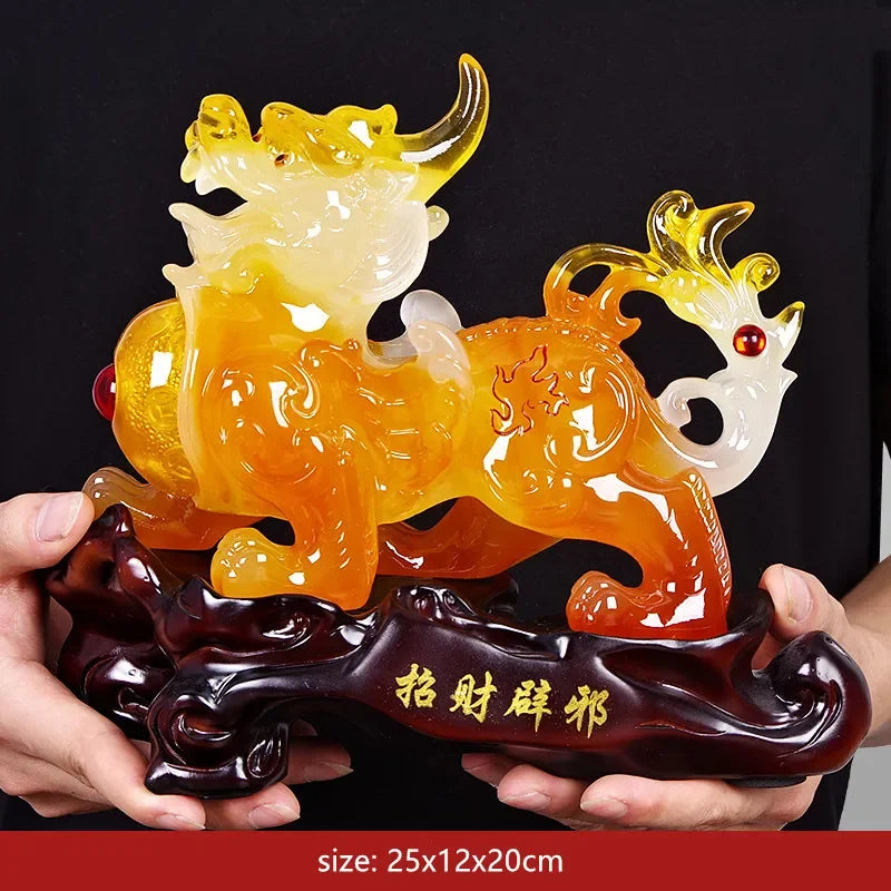 Fengshui Creativity Resin Embellishments Animal Model Lucky Fortune Ornaments Living Room Living Room Wine Cabinet Decorations