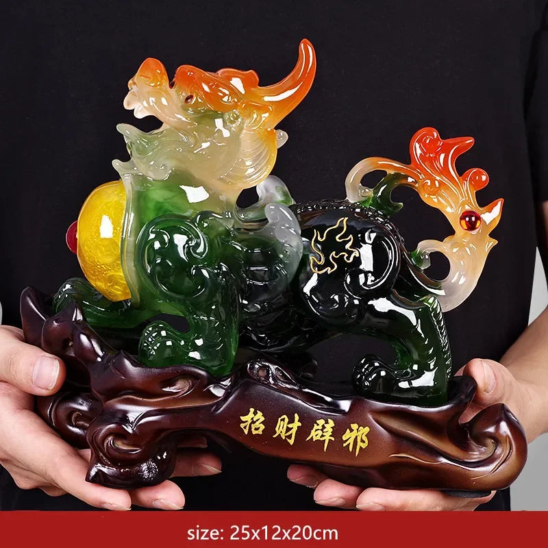 Fengshui Creativity Resin Embellishments Animal Model Lucky Fortune Ornaments Living Room Living Room Wine Cabinet Decorations