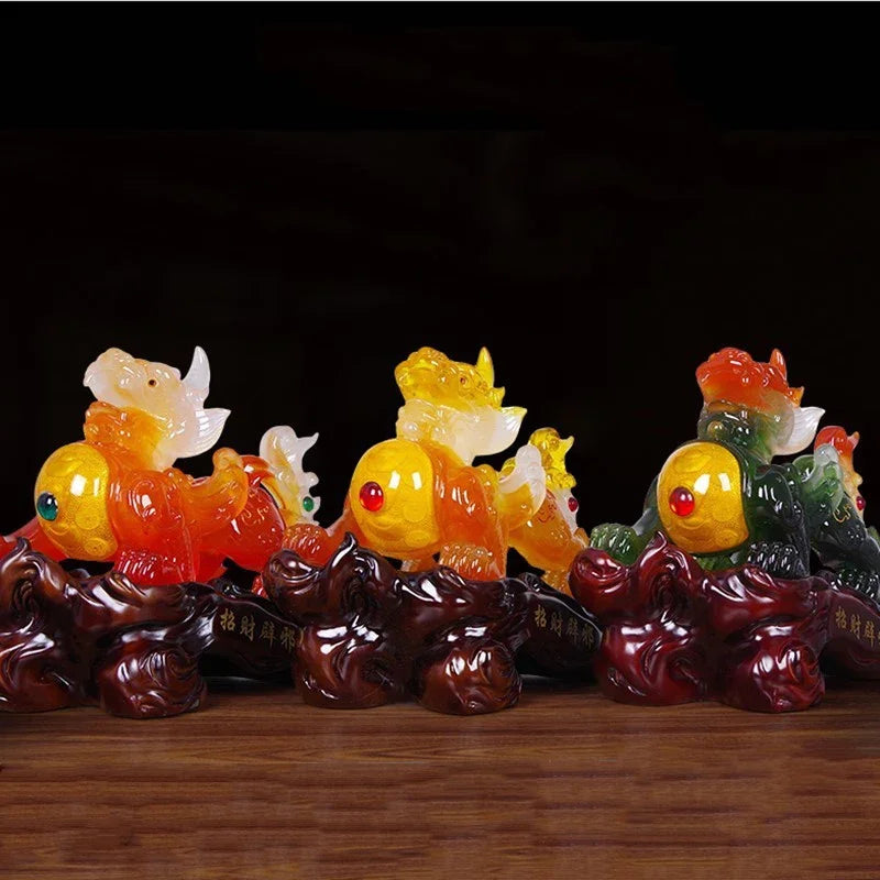 Fengshui Creativity Resin Embellishments Animal Model Lucky Fortune Ornaments Living Room Living Room Wine Cabinet Decorations