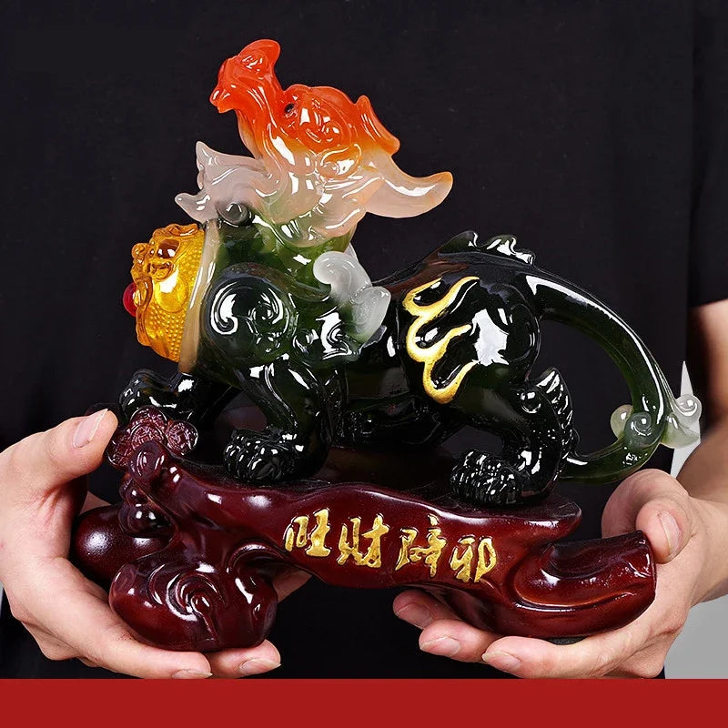 Fengshui Creativity Resin Embellishments Animal Model Lucky Fortune Ornaments Living Room Living Room Wine Cabinet Decorations