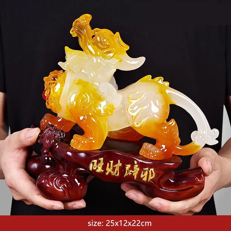 Fengshui Creativity Resin Embellishments Animal Model Lucky Fortune Ornaments Living Room Living Room Wine Cabinet Decorations