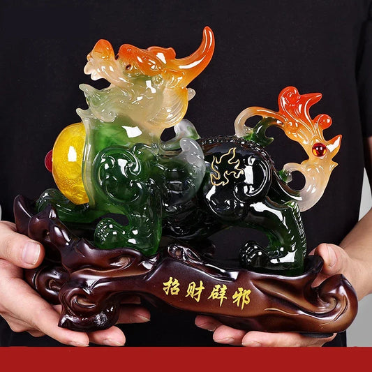 Fengshui Creativity Resin Embellishments Animal Model Lucky Fortune Ornaments Living Room Living Room Wine Cabinet Decorations