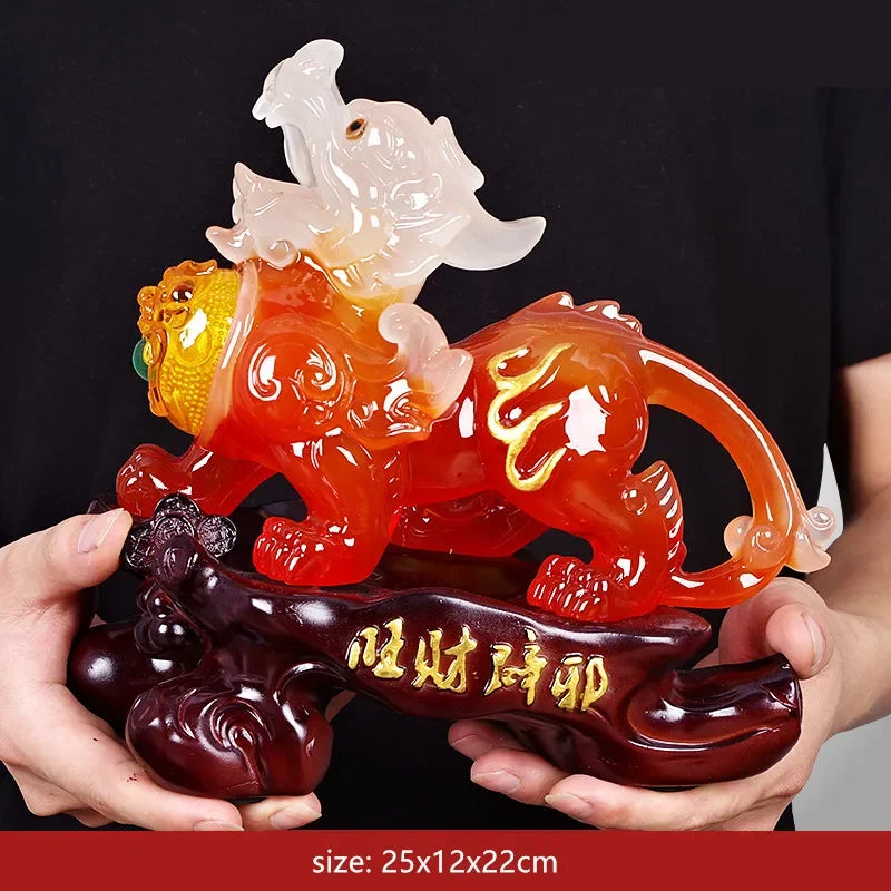 Fengshui Creativity Resin Embellishments Animal Model Lucky Fortune Ornaments Living Room Living Room Wine Cabinet Decorations