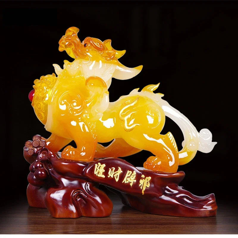 Fengshui Creativity Resin Embellishments Animal Model Lucky Fortune Ornaments Living Room Living Room Wine Cabinet Decorations