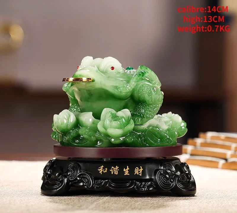 Fortune Gold Toad Ornament Three-legged Toad Shop Company Opening Auspicious Gift Living Room Wine Decor