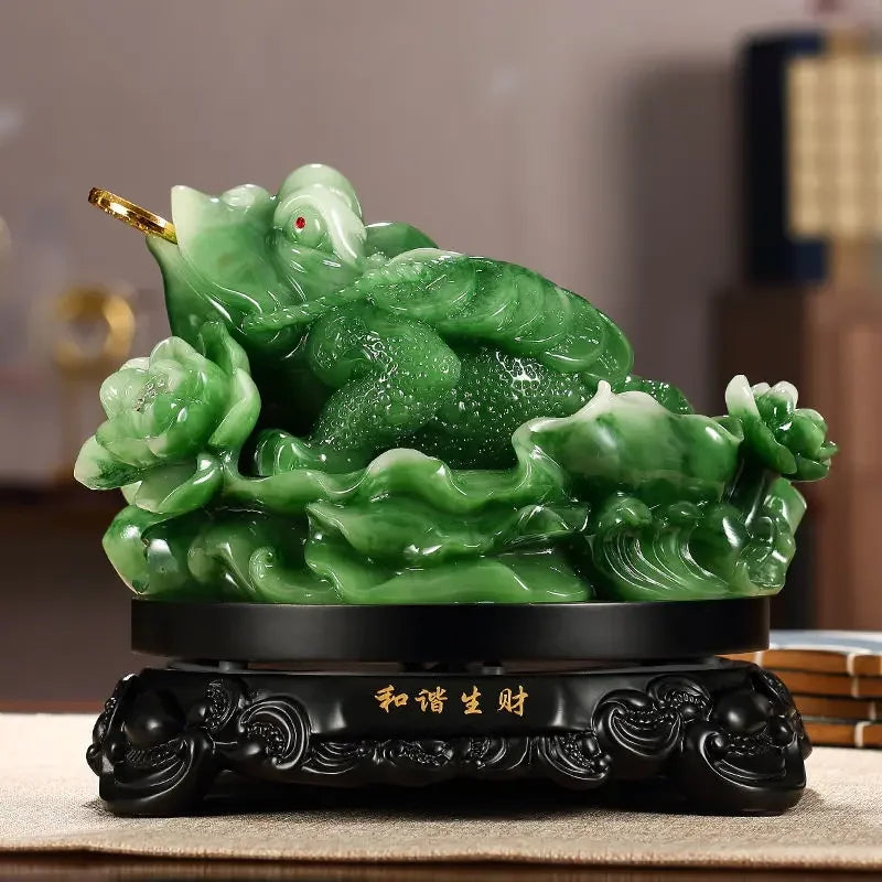 Fortune Gold Toad Ornament Three-legged Toad Shop Company Opening Auspicious Gift Living Room Wine Decor