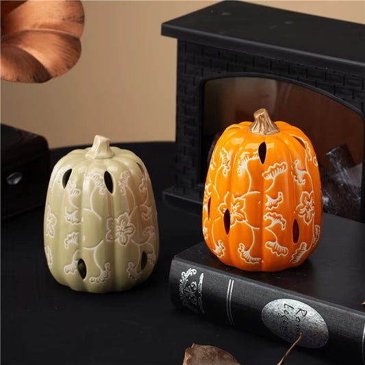 Nordic Home Halloween Decoration Craft Ornament Living Room Ceramic Pumpkin Decoration