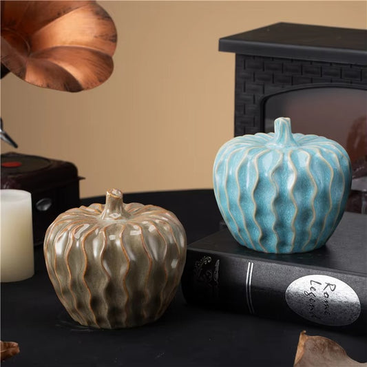 New Arrival Home Decoration Piece Elegant Pumpkin Craft Ornament Ceramic Halloween Home Decoration