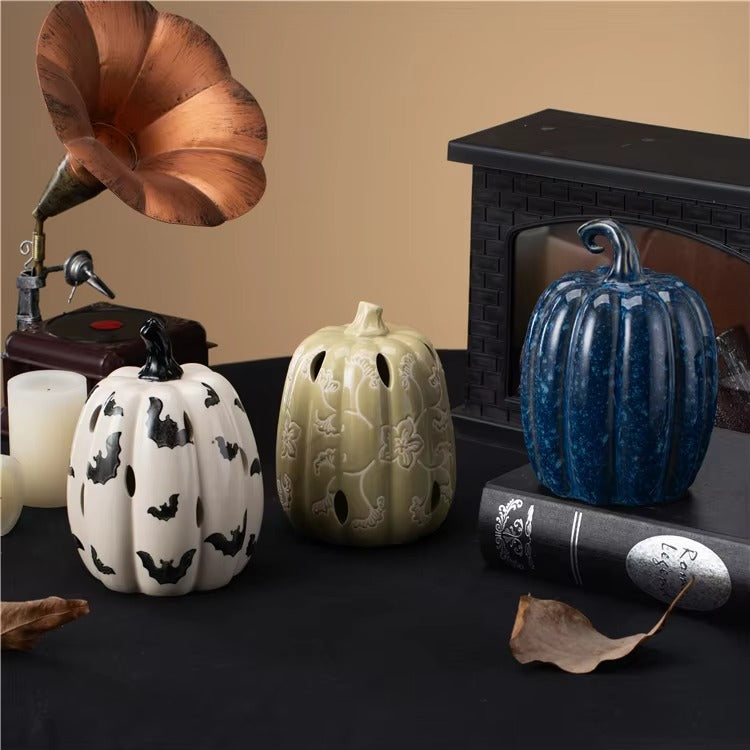 Nordic Home Halloween Decoration Craft Ornament Living Room Ceramic Pumpkin Decoration