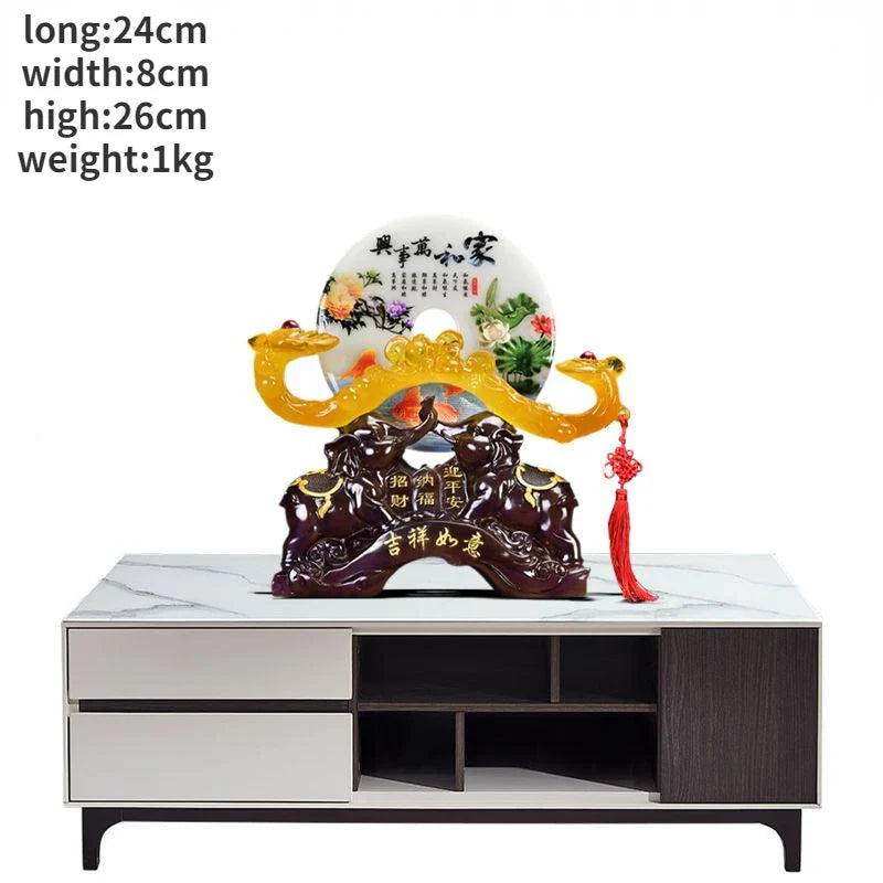 Housewarming Elephant Peace Button Ornament Living Room Office Decoration Creative Wine Cooler Home Crafts