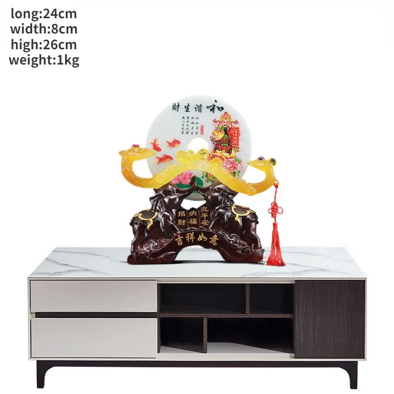 Housewarming Elephant Peace Button Ornament Living Room Office Decoration Creative Wine Cooler Home Crafts