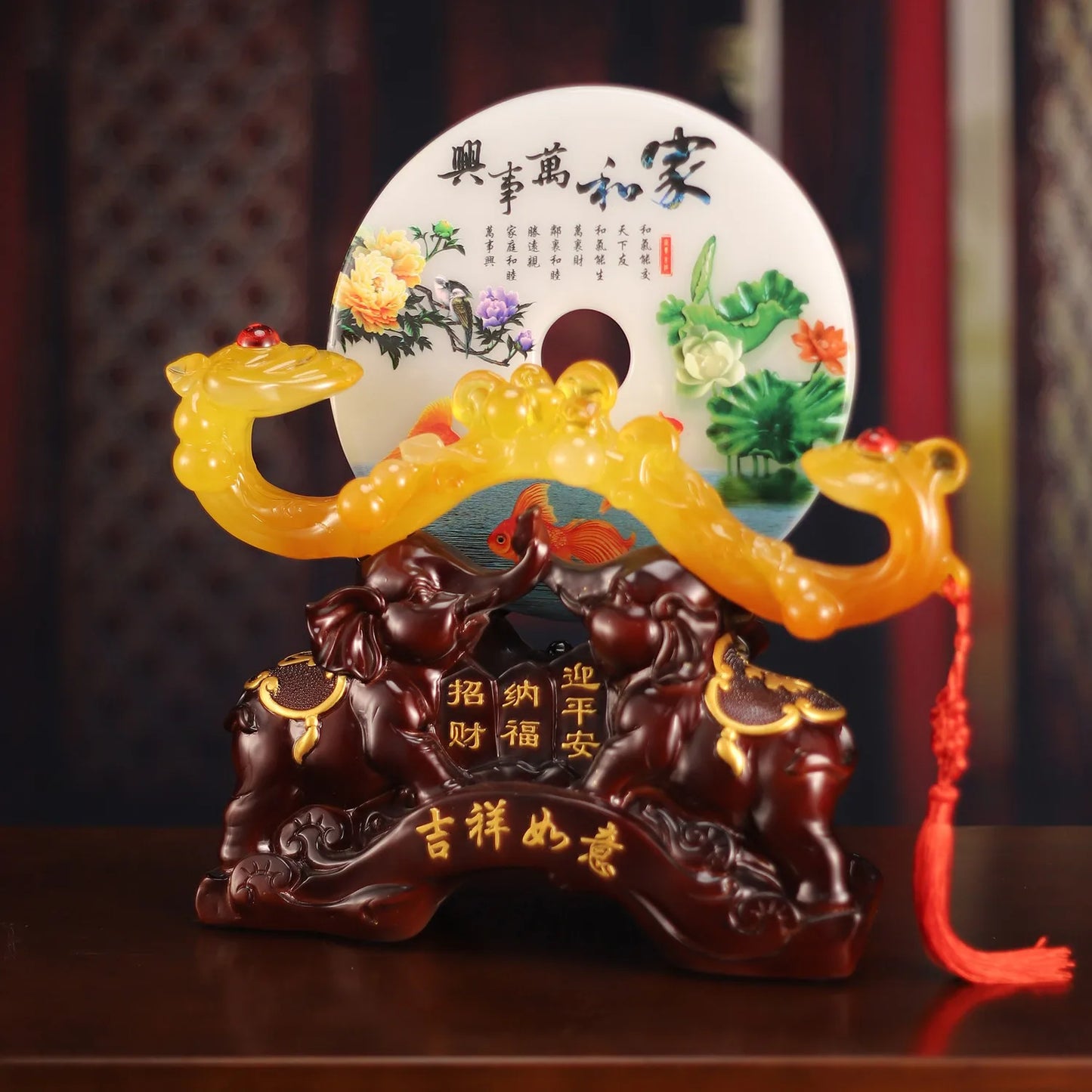 Housewarming Elephant Peace Button Ornament Living Room Office Decoration Creative Wine Cooler Home Crafts