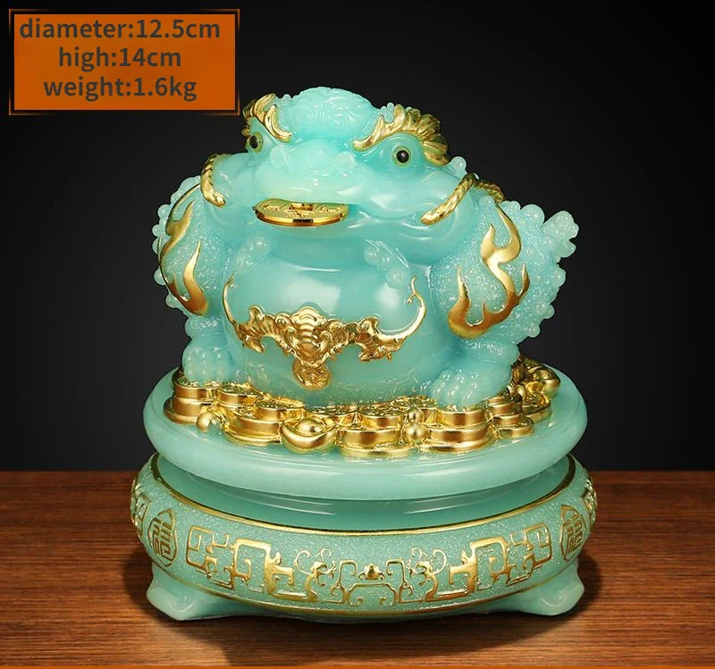Inviting Wealth Brave Ornament Rotating Golden Toad Treasure Bowl Housewarming Business Gifts Living Room Wine Cooler Decor
