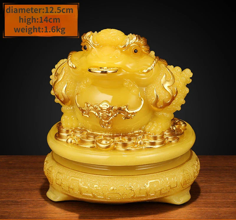Inviting Wealth Brave Ornament Rotating Golden Toad Treasure Bowl Housewarming Business Gifts Living Room Wine Cooler Decor