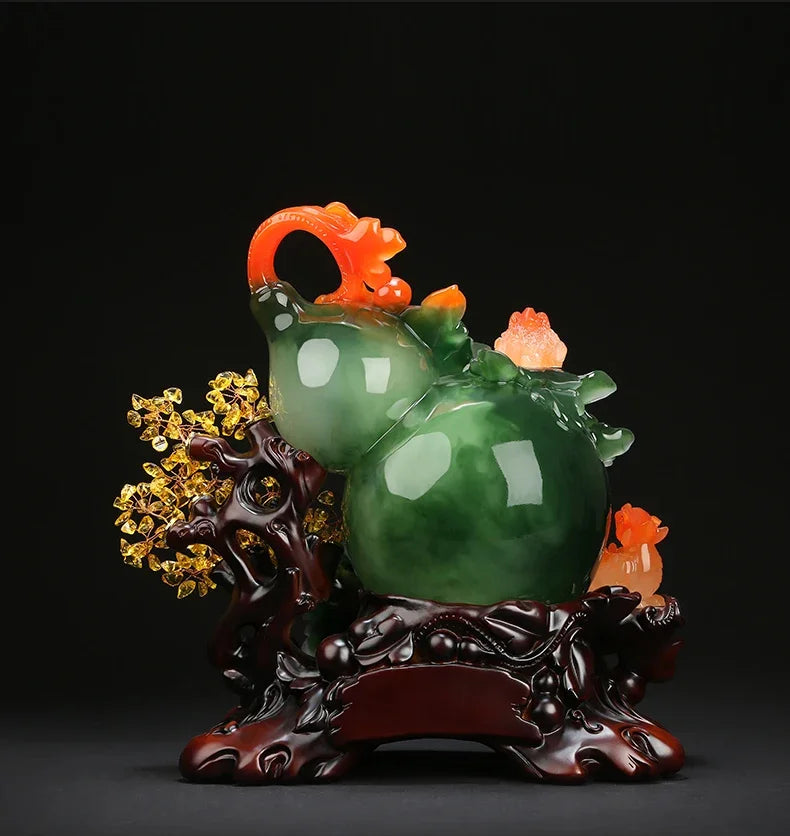 Pixiu Gourd Ornaments To Attract Money Shaking Tree Crafts Office Table Living Room Wine Cabinet Decoration Business Gift