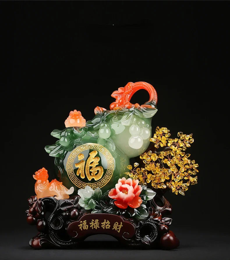 Pixiu Gourd Ornaments To Attract Money Shaking Tree Crafts Office Table Living Room Wine Cabinet Decoration Business Gift