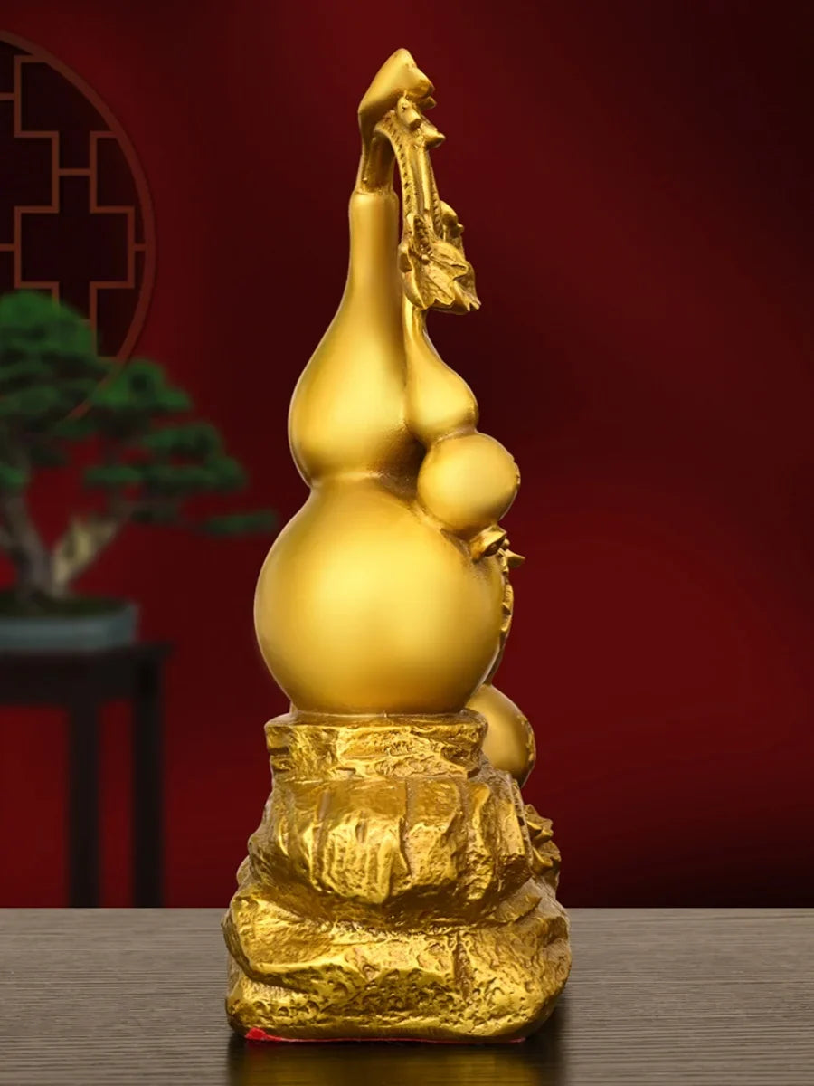 Pure Copper Five Blessings Gourd Ornaments Attract Wealth Living Room Entryway Wine Cabinet Home Decoration
