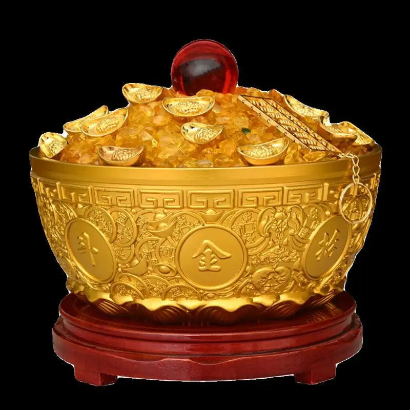 Pure Copper Treasure Bowl Ornament Money Jar Shop Living Room Home Living Room Decoration Gift
