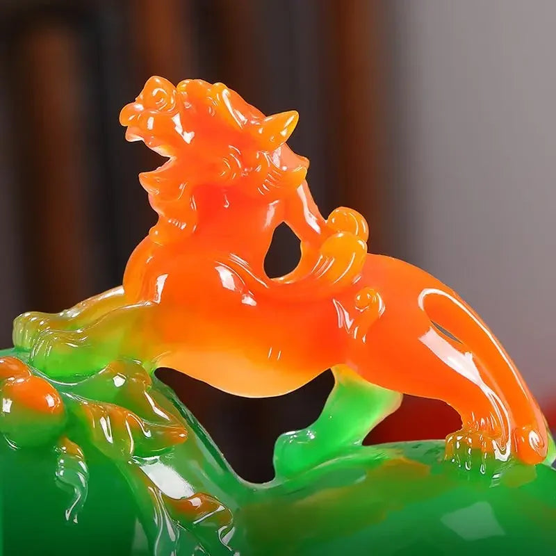 feng shui Fortune Gourd Brave Crystal Ornaments Crafts Home Office Living Room Wine Furnishings Miniatures